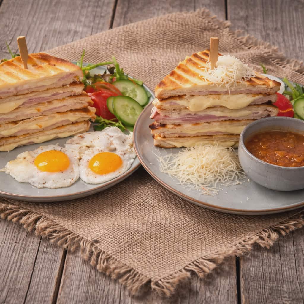 Croque monsieur met eieren